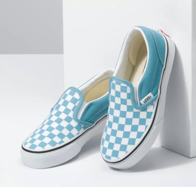 Vans Junior Classic Slip On Check Delphinium Blue Global Pursuit