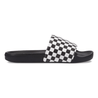 Vans Men's Sandals 8 Vans, Men's Slide-On Checkerboard Sandal (Black/White)