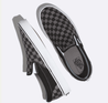 Vans Men's Shoes Vans, Unisex Pewter Checker Slip-On (Black and Grey)