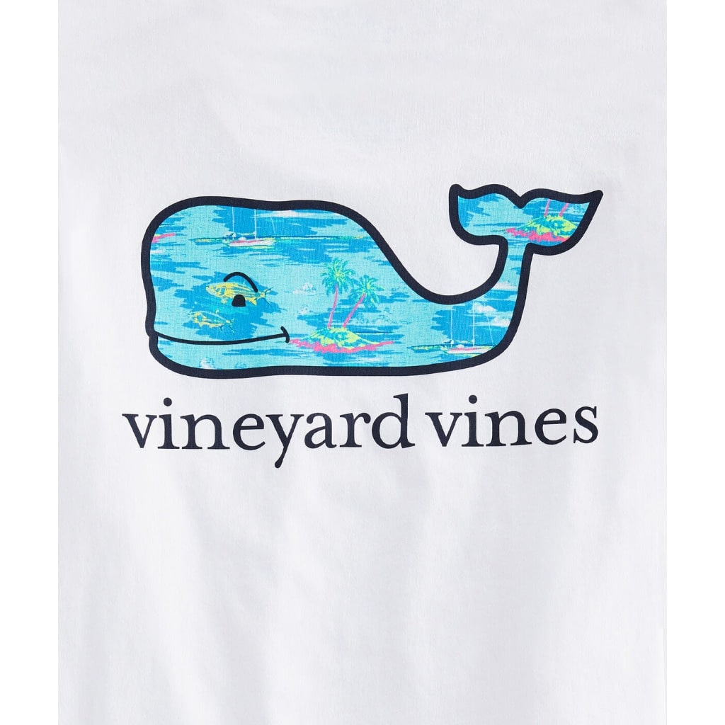 Vineyard Vines, Boys Short-Sleeve Ocean Scenic Whale Fill Pocket Tee (White)