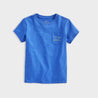 Vineyard Vines, Girls' Garment Dyed Vintage Whale Short-Sleeve Pocket Tee (Blue)