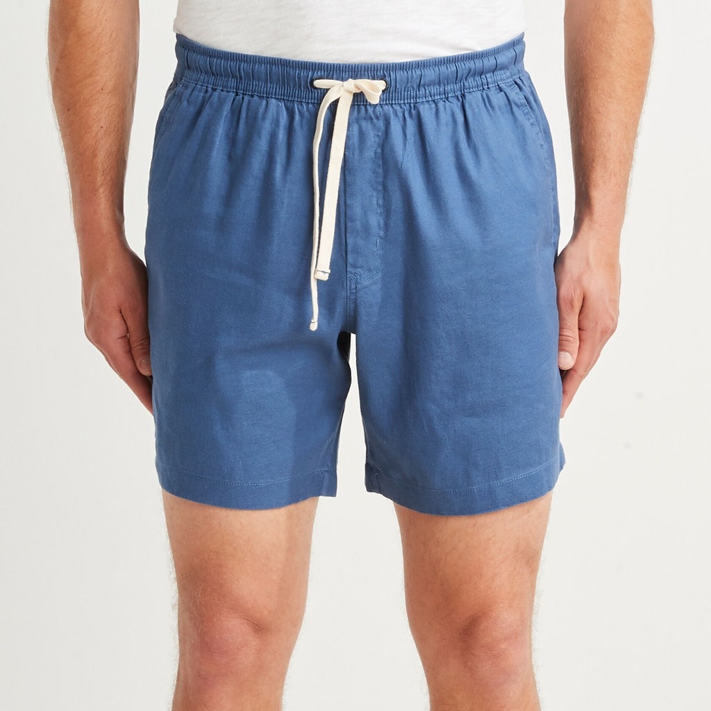 Vineyard Vines, Men's 7 Inch Linen Jetty Shorts (Moonshine Blue)