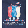 Vineyard Vines, Men's Red, White & Booze Long-Sleeve Pocket Tee (Blue)