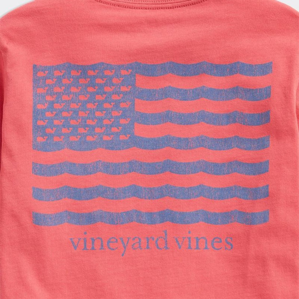 Vineyard Vines, Men's Waves Flag Short-Sleeve Pocket Tee (Jetty Red)