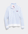 Vineyard Vines, Women's Stripe Block Half Zip Sweater (Blue)