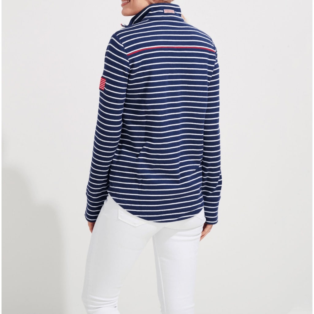 Vineyard Vines, Women's Americana Relaxed Shep Shirt (Navy)