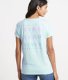 Vineyard Vines, Women's Logo Pocket Tee Shirt (Crystal Blue)