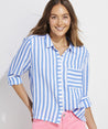 Vineyard Vines, Women's Stripe Gauze Breezy Button Down Shirt